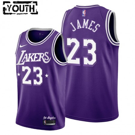 Maglia NBA Los Angeles Lakers LeBron James 23 Nike 2021-22 City Edition Throwback 60s Swingman - Bambino